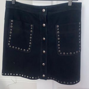 100% lambskin leather skirt